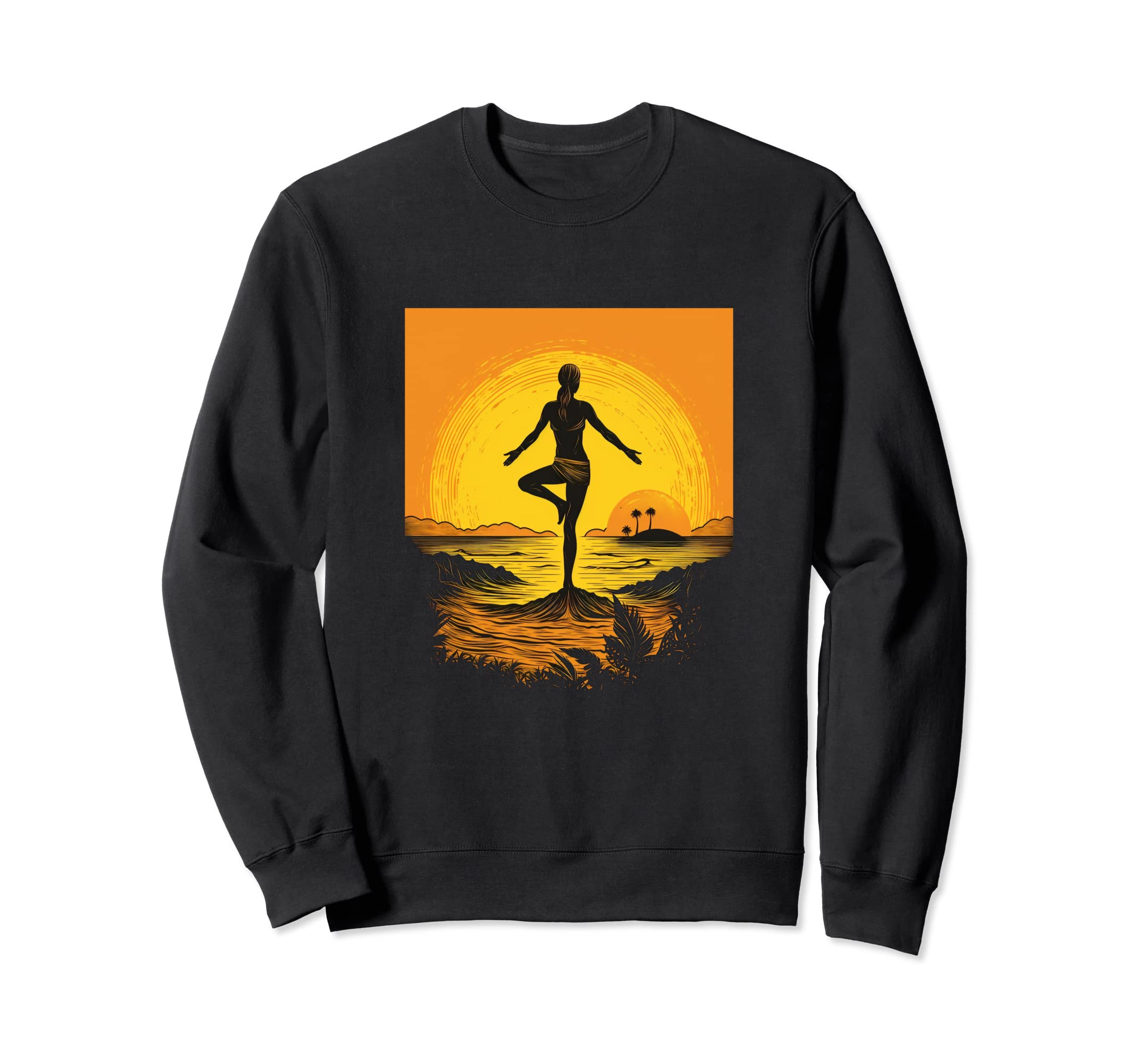 Yoga Yogi Beach Spiritual Meditation Sweatshirt - Graphic Print Men Women - T-Shirt, Sweatshirt, Hoodie
