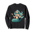 Meditation Mermaid Yoga Pose Sweatshirt - Casual Everyday Wear Unisex - T-Shirt, Sweatshirt, Hoodie
