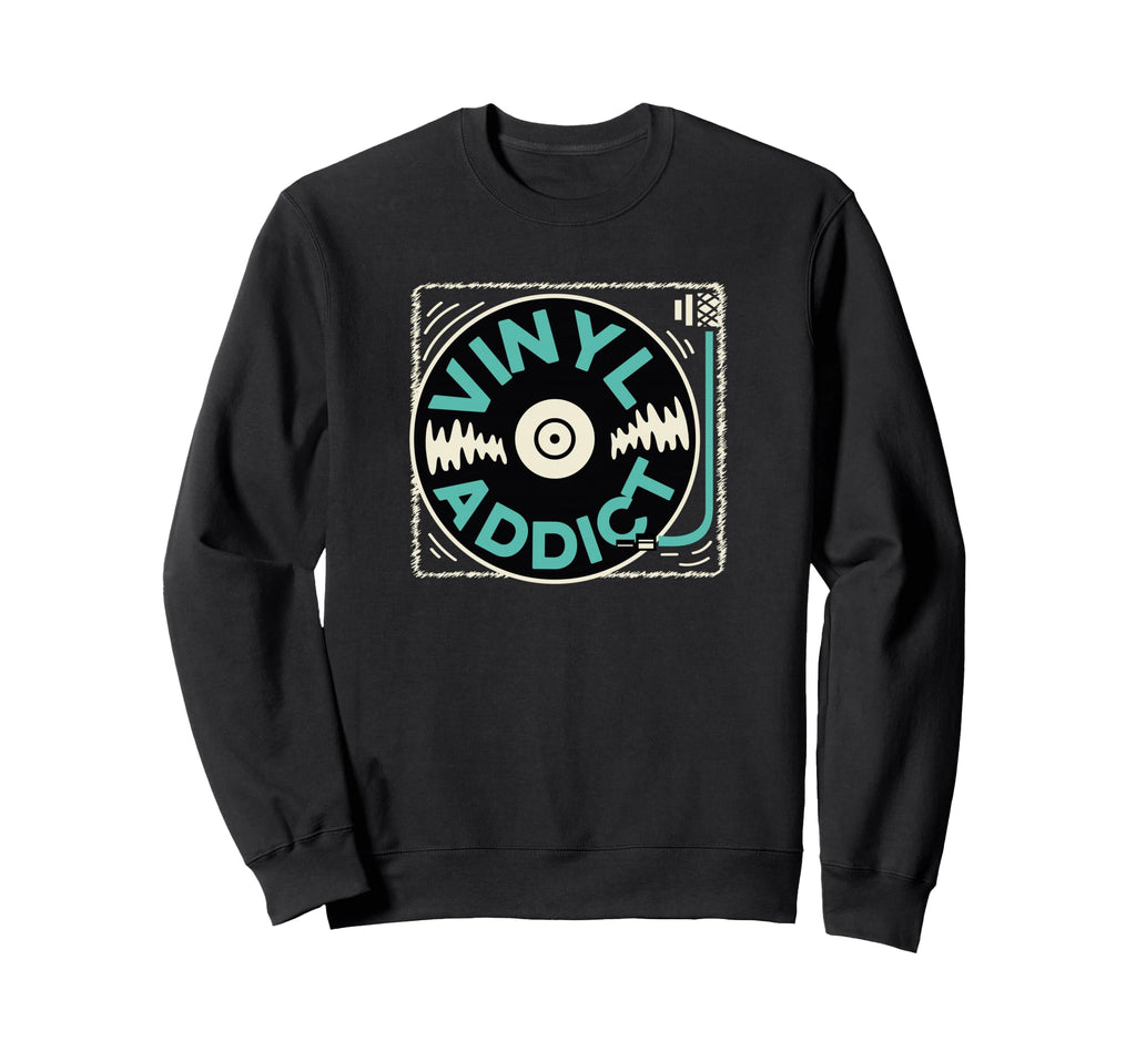 Vinyl Record Player Vinyl Sweatshirt - Graphic Print Unisex - T-Shirt, Sweatshirt, Hoodie