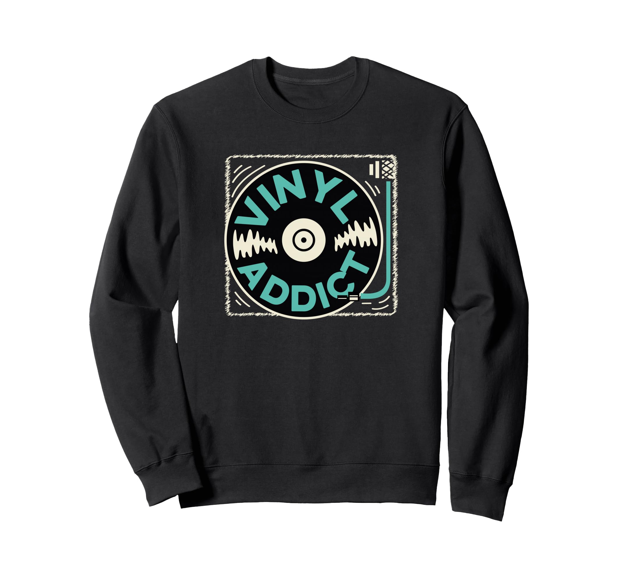 Vinyl Record Player Vinyl Sweatshirt - Graphic Print Unisex - T-Shirt, Sweatshirt, Hoodie