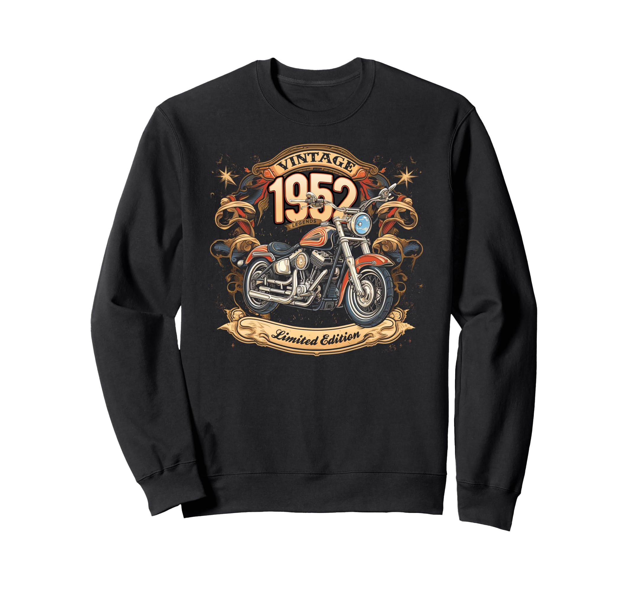 Born 1952 Motorcycle Lovers Sweatshirt - Casual Everyday Wear for Adults - T-Shirt, Sweatshirt, Hoodie