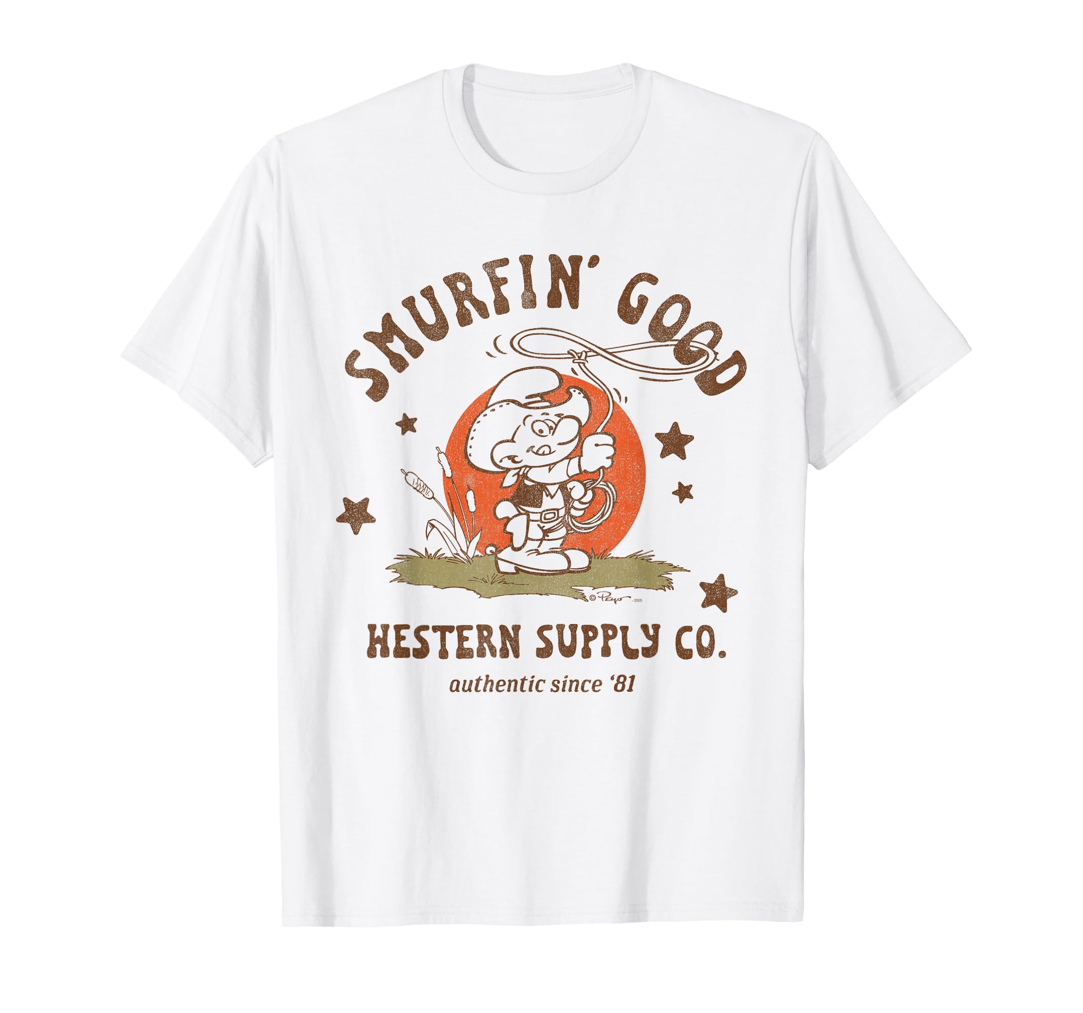 Smurfs Smurfin Good Western Supply Co T-Shirt - Fun Novelty Design Unisex - T-Shirt, Sweatshirt, Hoodie