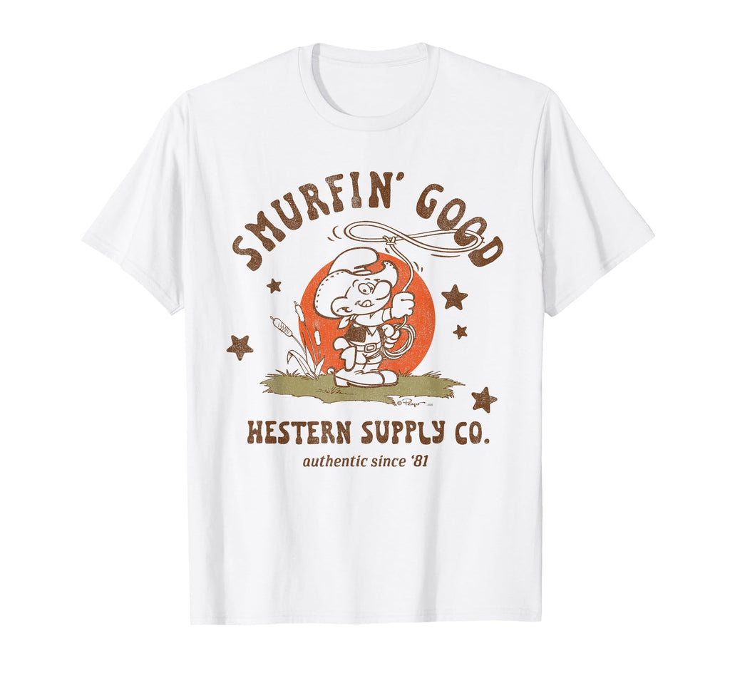Smurfs Smurfin Good Western Supply Co T-Shirt - Novelty Apparel Unisex - T-Shirt, Sweatshirt, Hoodie