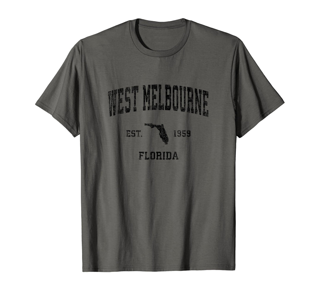 West Melbourne Florida Fl Sports Black T-Shirt - Custom Art Print Unisex - T-Shirt, Sweatshirt, Hoodie