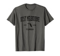 West Melbourne Florida Fl Sports Black T-Shirt - Custom Art Print Unisex - T-Shirt, Sweatshirt, Hoodie