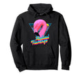 Radical Flamingo Synthwave Sunset 80S Hoodie - Custom Art Print for Adults - T-Shirt, Sweatshirt, Hoodie