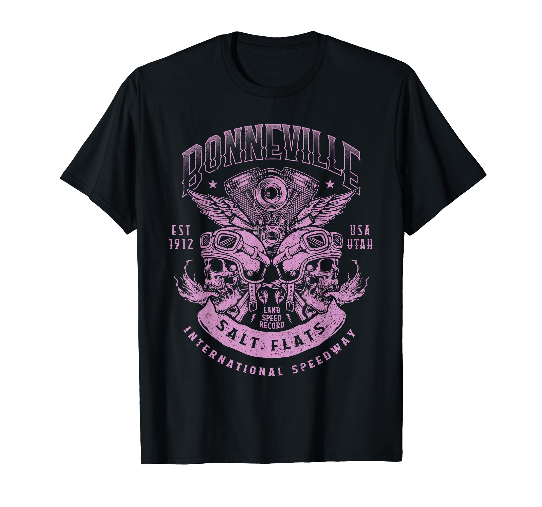 Bonneville Salt Flats Motorcycle T-Shirt - Aesthetic Graphic for Adults - T-Shirt, Sweatshirt, Hoodie