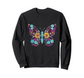 Floral Butterfly Flowers Botany Nature Sweatshirt - Novelty Apparel Unisex - T-Shirt, Sweatshirt, Hoodie