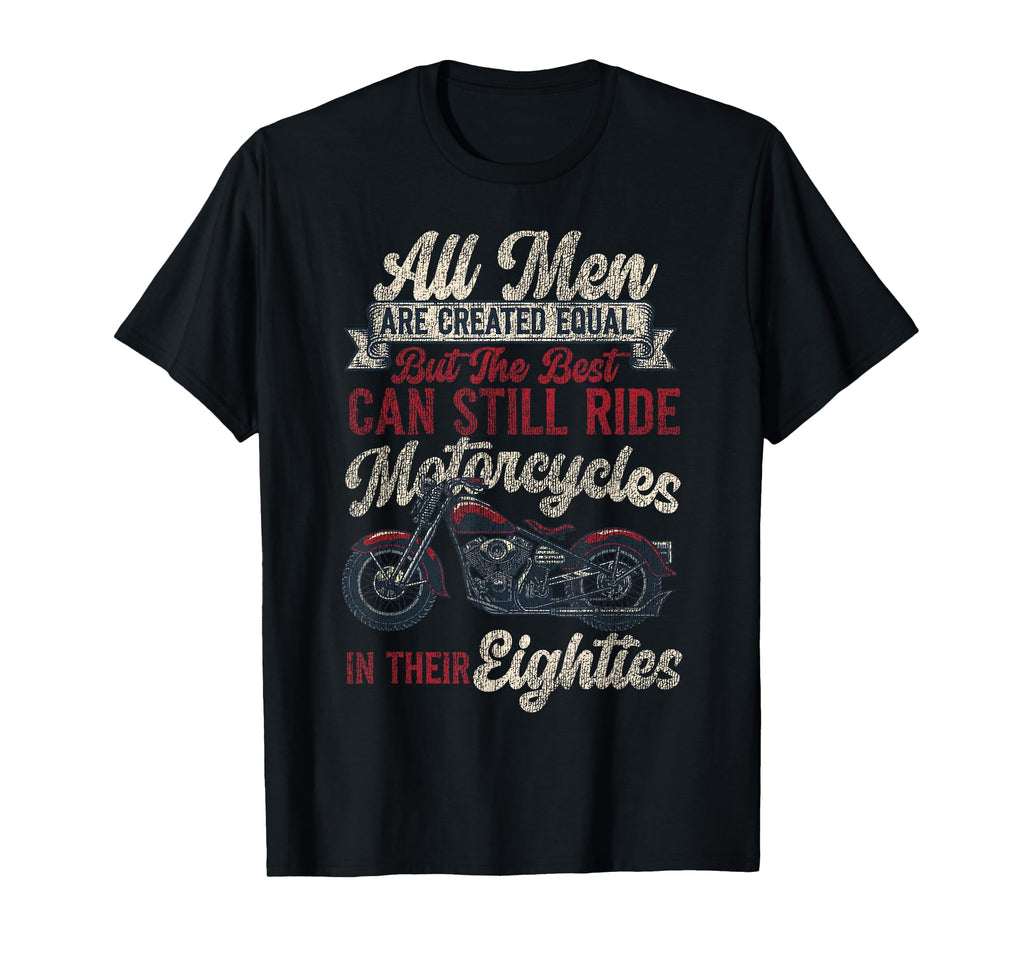 Motorcycle Biker Grandpa 80Th T-Shirt - Novelty Apparel for Adults - T-Shirt, Sweatshirt, Hoodie