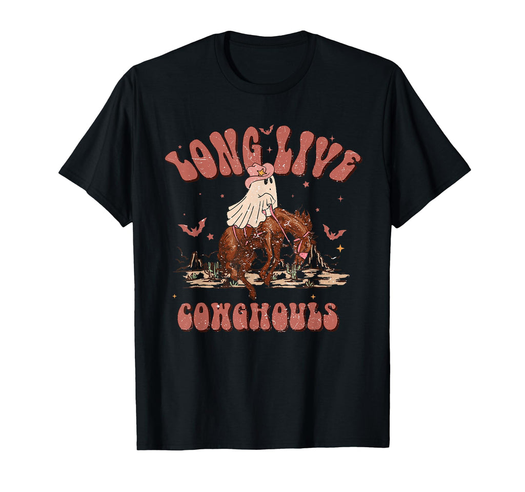 Halloween Western Cowgirl Cowghouls T-Shirt - Aesthetic Graphic for Adults - T-Shirt, Sweatshirt, Hoodie