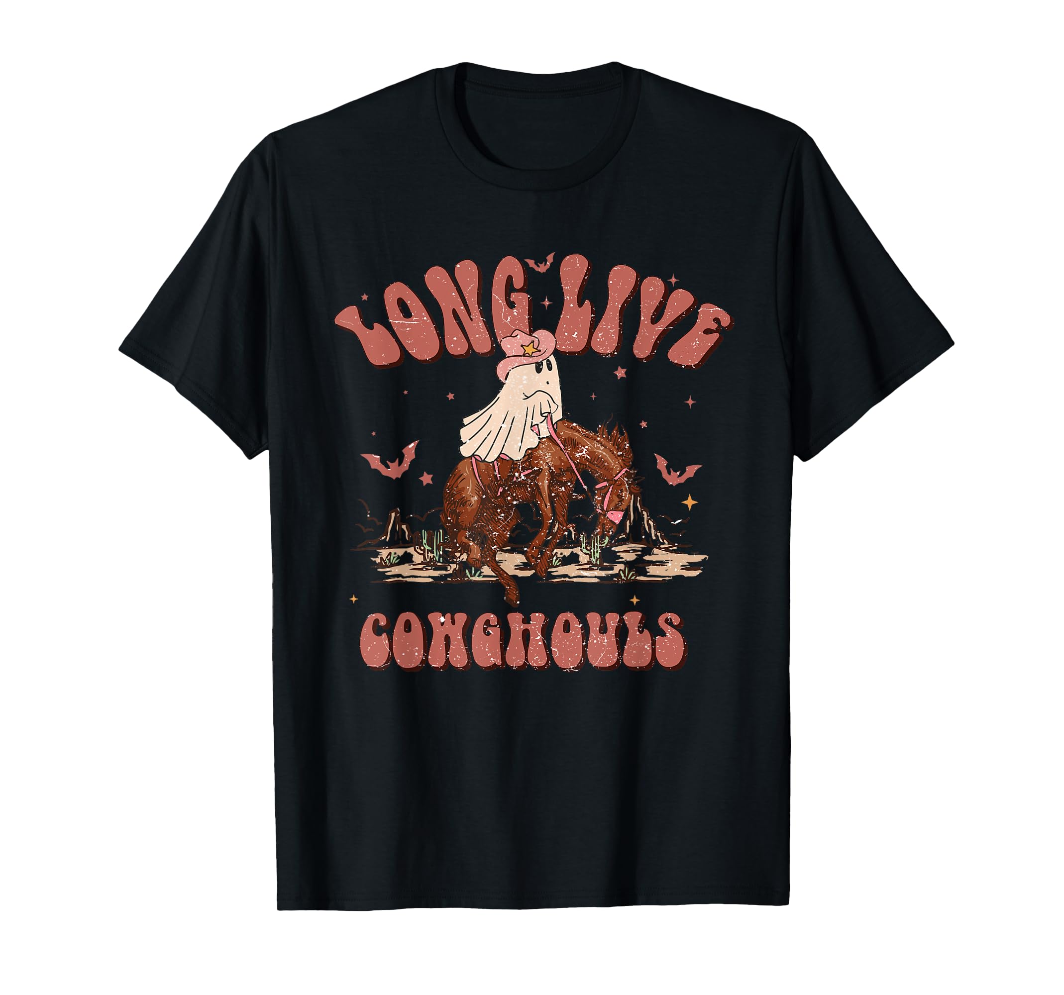 Halloween Western Cowgirl Cowghouls T-Shirt - Aesthetic Graphic for Adults - T-Shirt, Sweatshirt, Hoodie