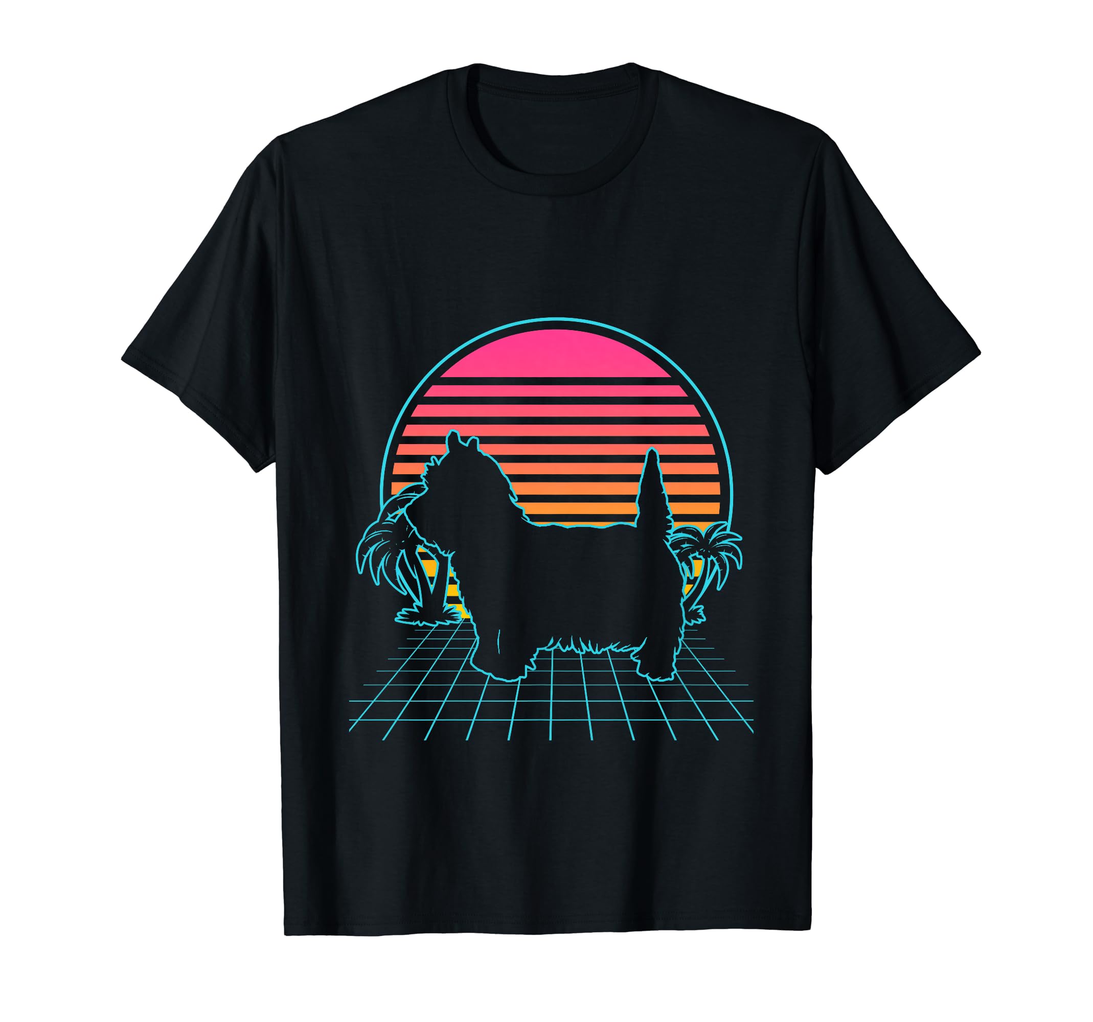 Westie 70S 80S Vaporwave Aesthetic Dog T-Shirt - Minimalist Print Unisex - T-Shirt, Sweatshirt, Hoodie