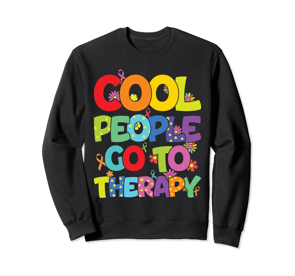People Go To Therapy Groovy Sweatshirt - Casual Everyday Wear Unisex - T-Shirt, Sweatshirt, Hoodie