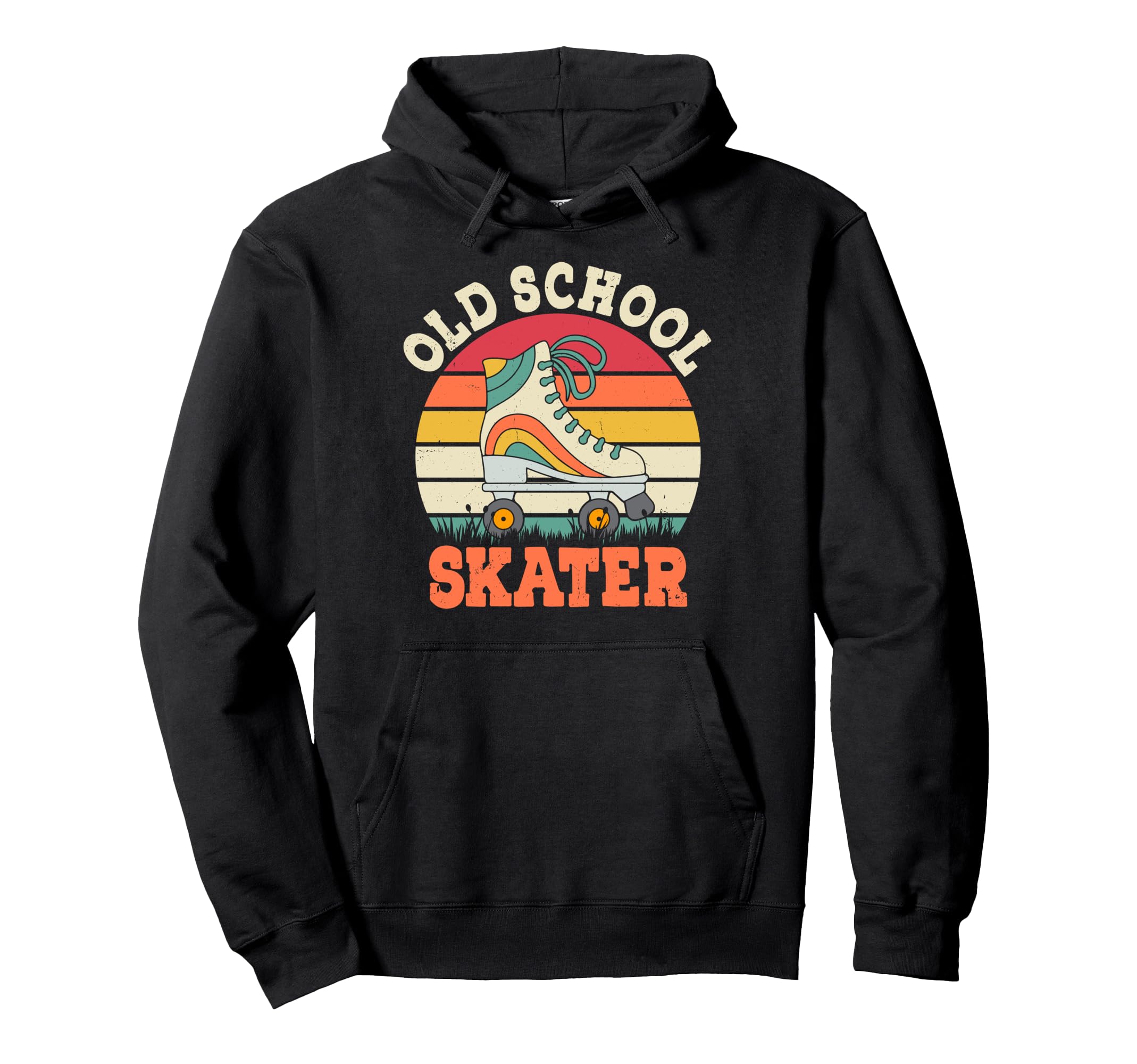 Roller Skating Old School Skater Hoodie - Casual Everyday Wear Unisex - T-Shirt, Sweatshirt, Hoodie