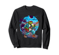 80S 90S Streetwear Rocker Turtle Sweatshirt - Unique Graphic for Adults - T-Shirt, Sweatshirt, Hoodie