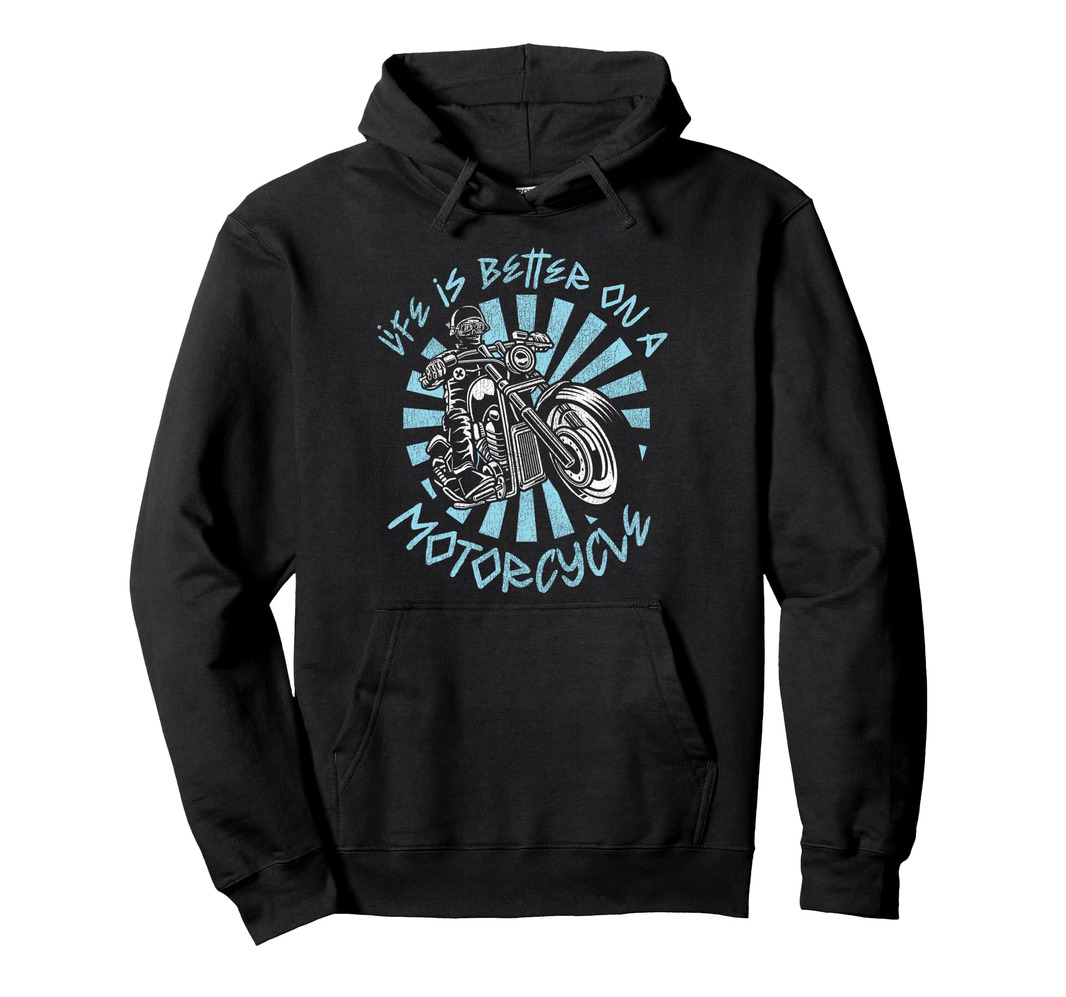 Motorcycle Biker Life Is Better Hoodie - Custom Art Print for Adults - T-Shirt, Sweatshirt, Hoodie