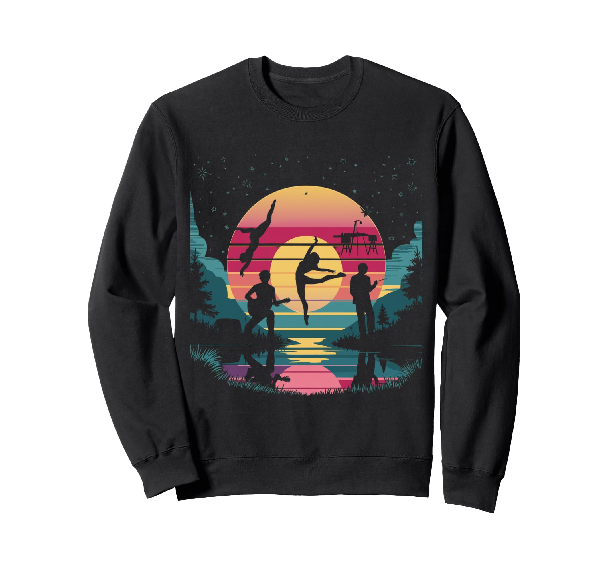 Sunset Aesthetic Scenery Sweatshirt - Custom Art Print for Adults - T-Shirt, Sweatshirt, Hoodie
