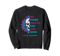 Floral Skull Suicide Prevention Sweatshirt - Unique Graphic Men Women - T-Shirt, Sweatshirt, Hoodie