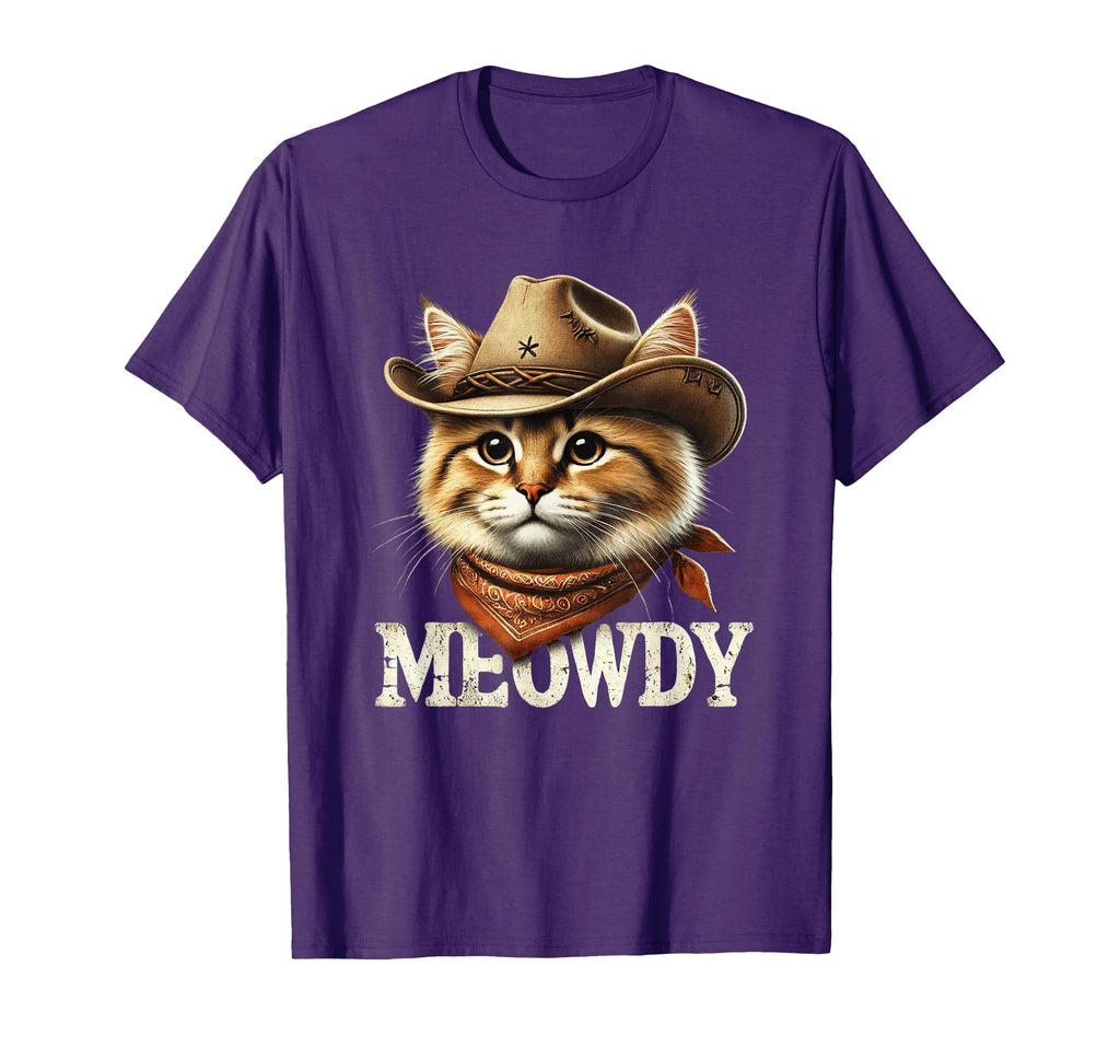 Meowdy Cat Funny Texas Cat Country Music T-Shirt - Minimalist Print Unisex - T-Shirt, Sweatshirt, Hoodie