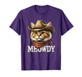 Meowdy Cat Funny Texas Cat Country Music T-Shirt - Minimalist Print Unisex - T-Shirt, Sweatshirt, Hoodie