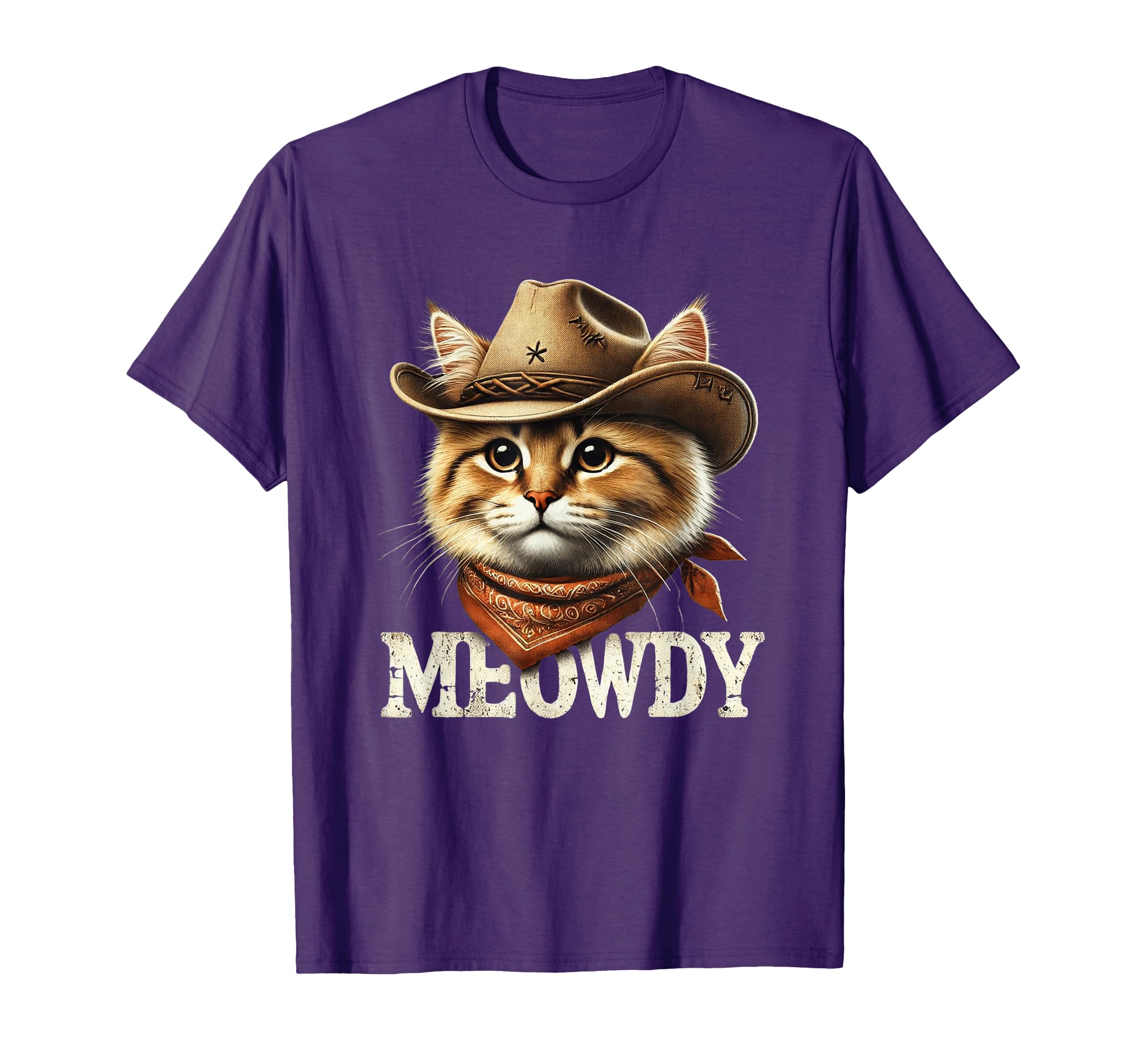 Meowdy Cat Funny Texas Cat Country Music T-Shirt - Minimalist Print Unisex - T-Shirt, Sweatshirt, Hoodie