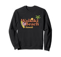 Waikiki Typography Hawaii Surfing Sweatshirt - Casual Everyday Wear Unisex - T-Shirt, Sweatshirt, Hoodie