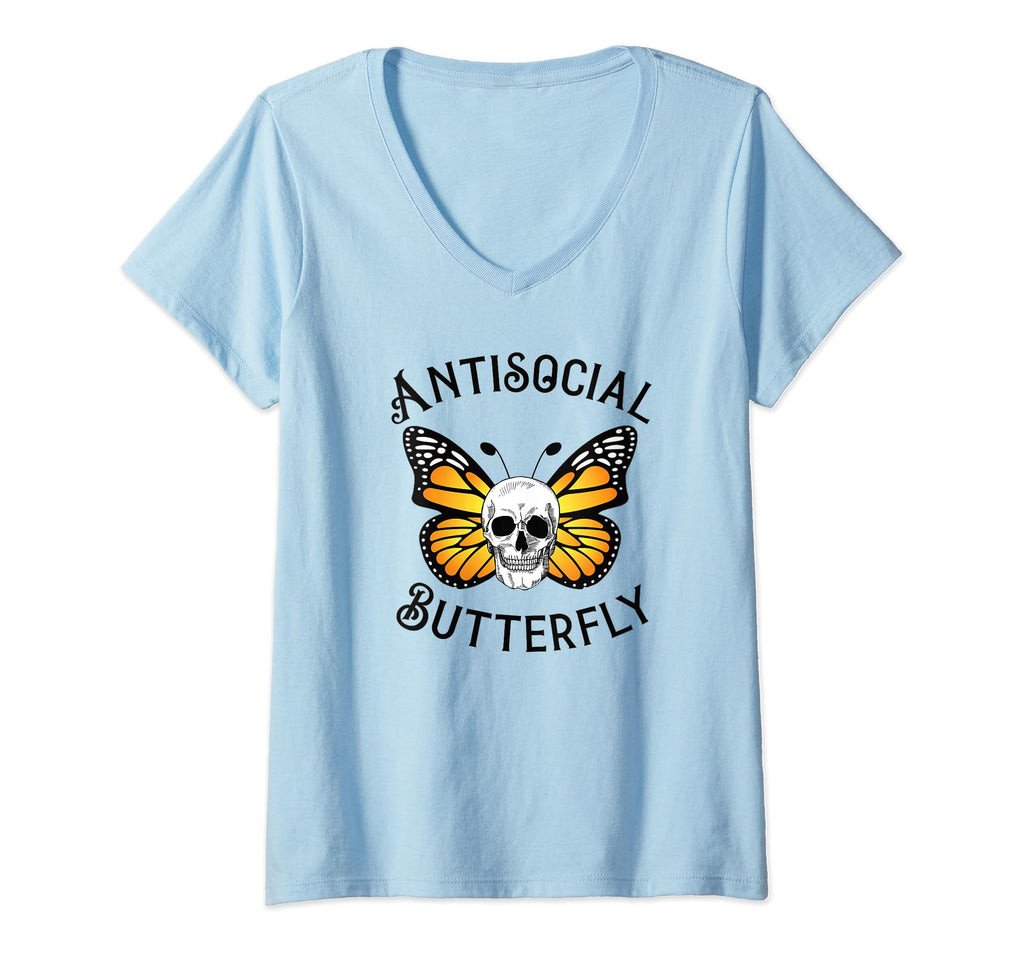 Womens Antisocial Butterfly T-Shirt - Casual Everyday Wear Unisex - T-Shirt, Sweatshirt, Hoodie