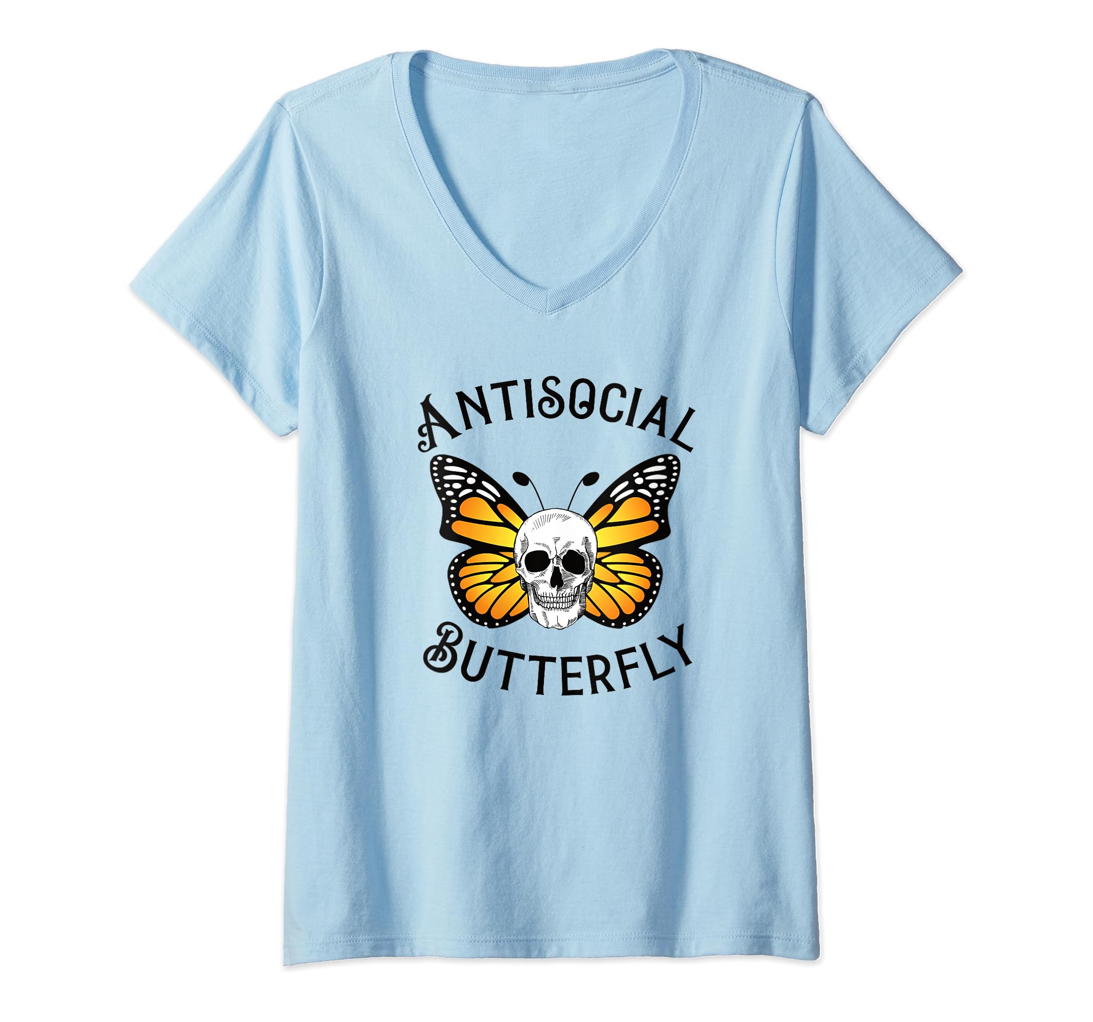 Womens Antisocial Butterfly T-Shirt - Casual Everyday Wear Unisex - T-Shirt, Sweatshirt, Hoodie