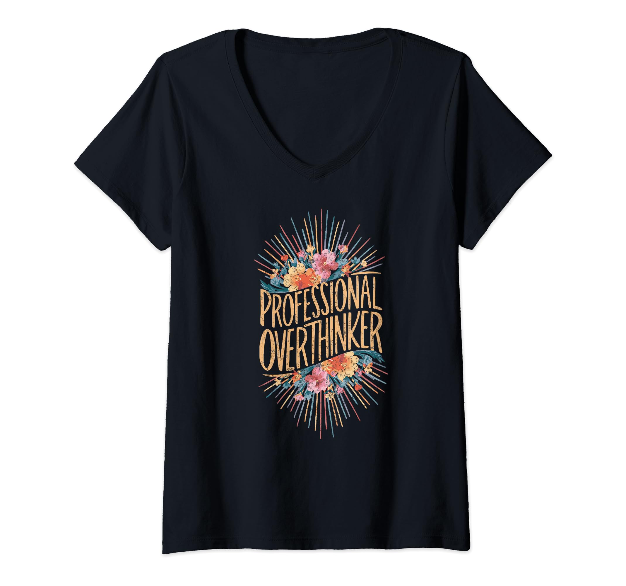 Womens Professional Overthinker Adhd T-Shirt - Aesthetic Graphic Men Women - T-Shirt, Sweatshirt, Hoodie