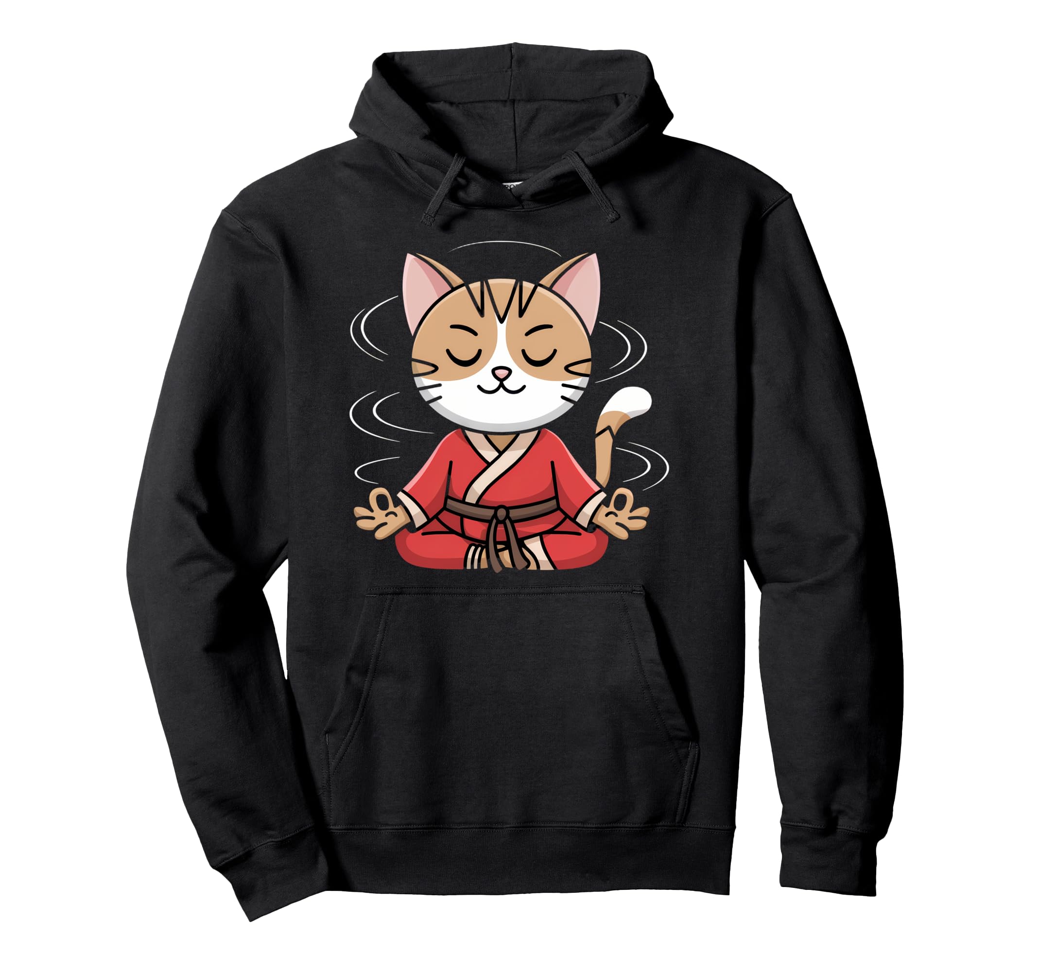 Zen Cat Meditation Kawaii Calm Mindfulness Hoodie - Trendy Graphic Unisex - T-Shirt, Sweatshirt, Hoodie