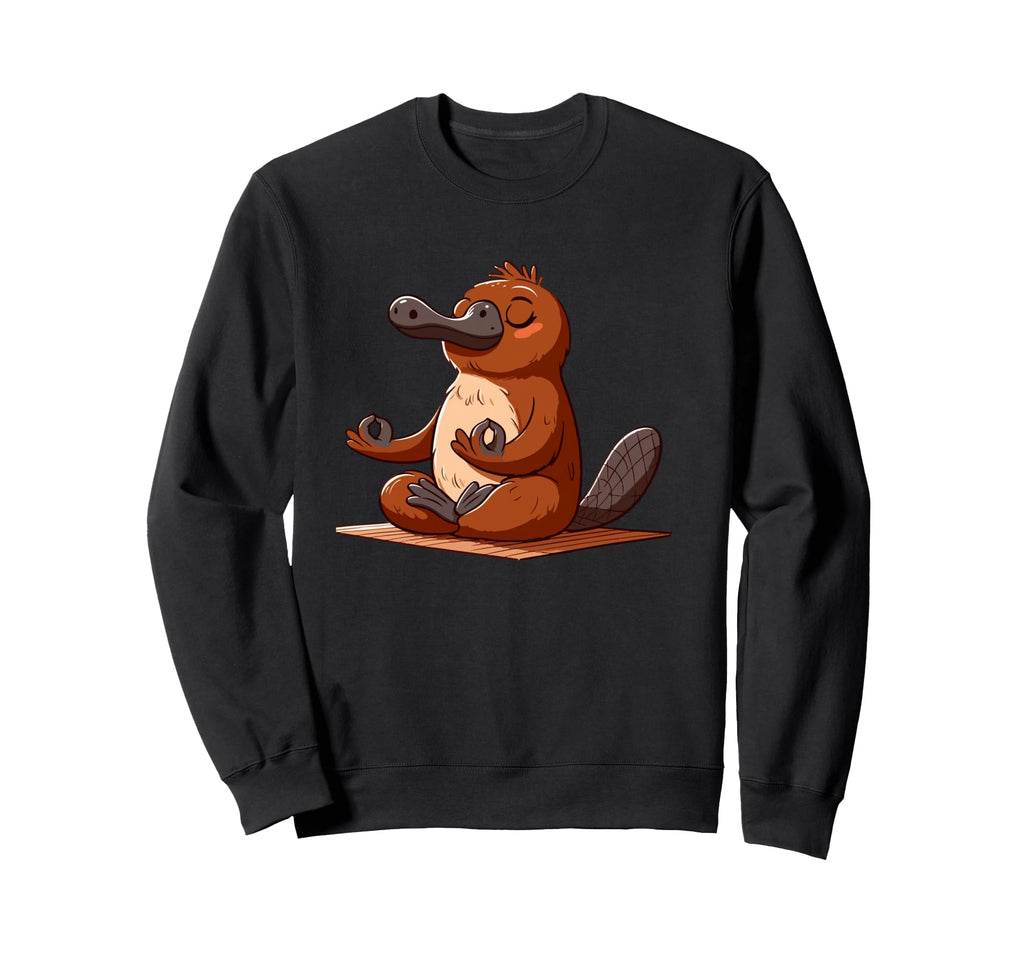 Meditation Platypus Yoga Pose Sweatshirt - Fun Novelty Design Unisex - T-Shirt, Sweatshirt, Hoodie
