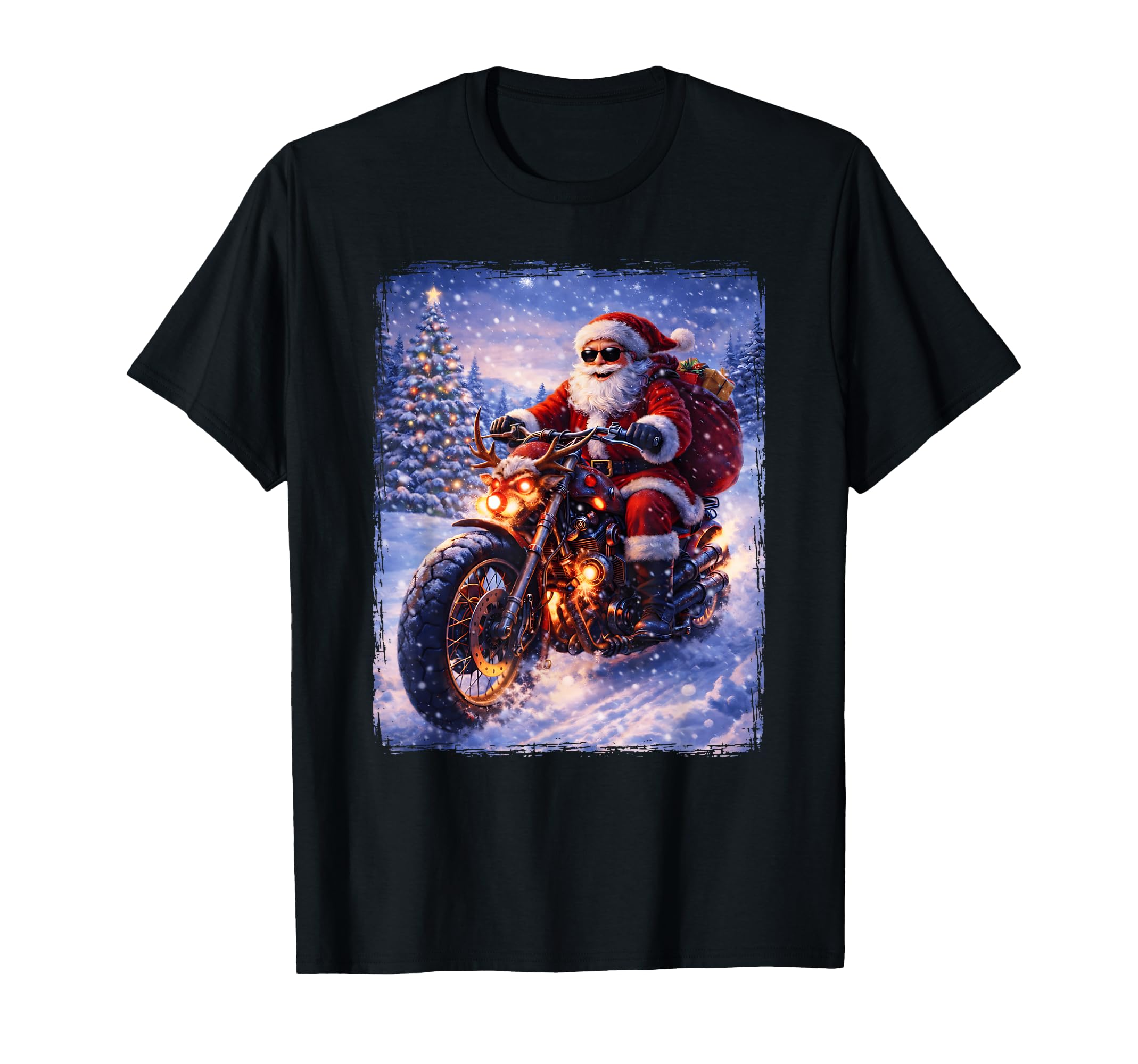 Biker Santa Motorcycle Riders T-Shirt - Streetwear Style Unisex - T-Shirt, Sweatshirt, Hoodie