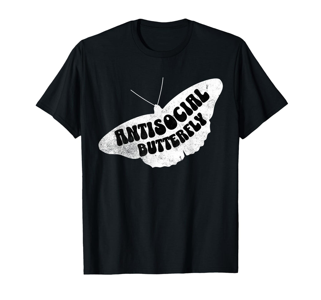 Antisocial Butterfly Social Anxiety T-Shirt - Fun Novelty Design for Adults - T-Shirt, Sweatshirt, Hoodie