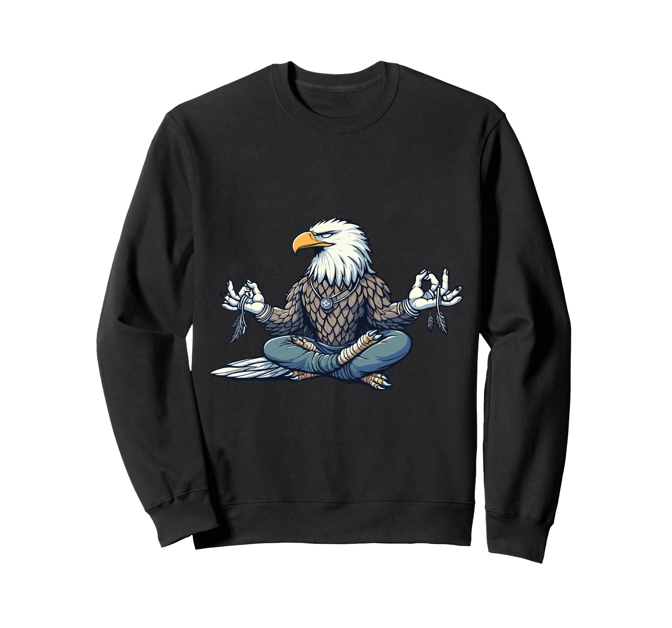 Meditation Eagle Yoga Pose Sweatshirt - Aesthetic Graphic for Adults - T-Shirt, Sweatshirt, Hoodie