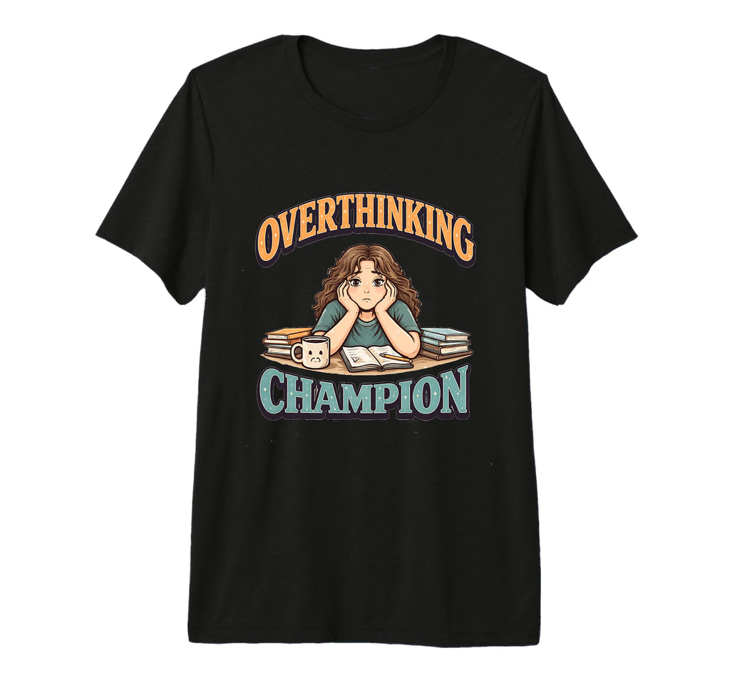 Fun Office Quotes Overthinker Tri Blend T-Shirt - Custom Art Print Unisex - T-Shirt, Sweatshirt, Hoodie