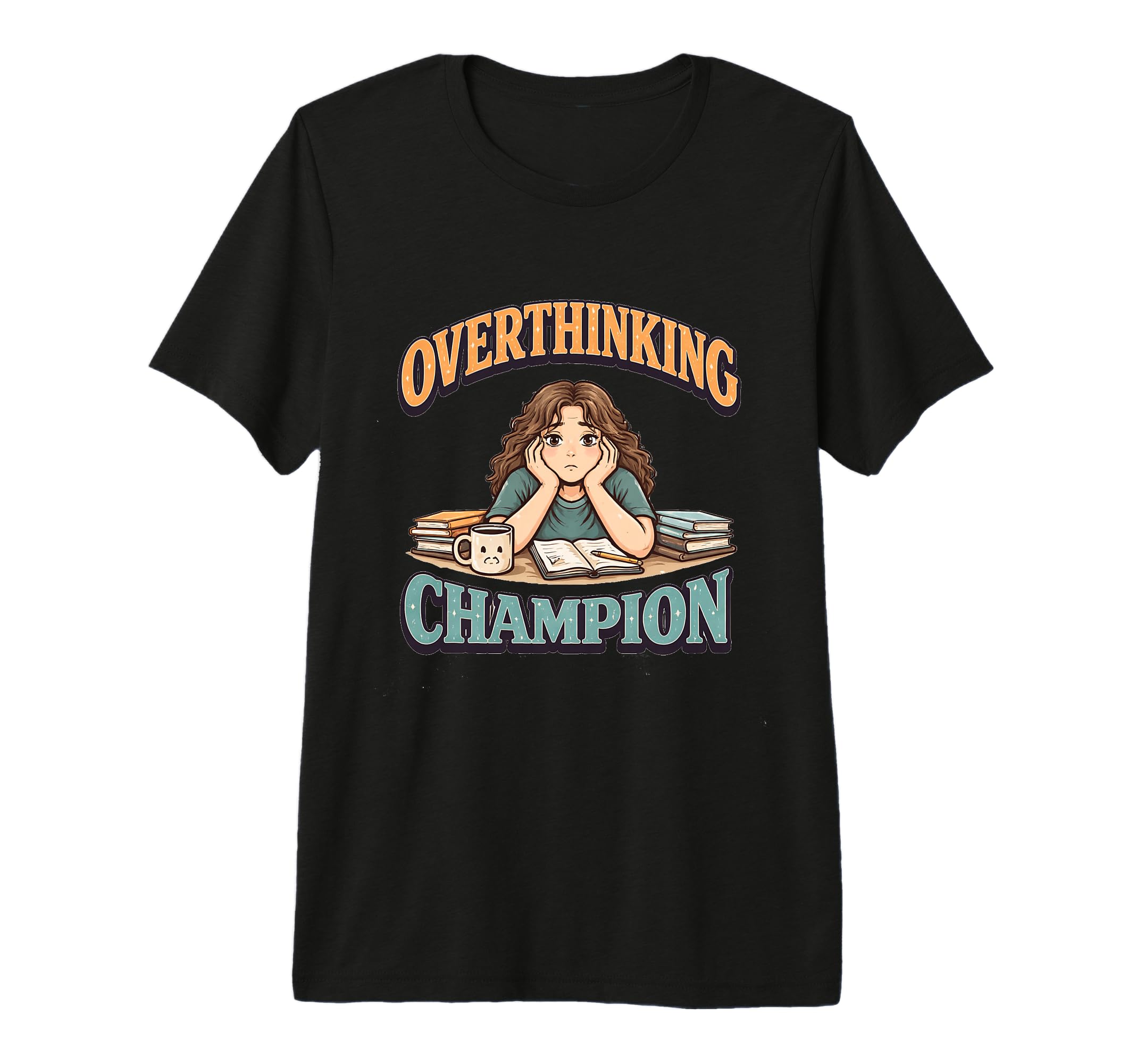 Fun Office Quotes Overthinker Tri Blend T-Shirt - Custom Art Print Unisex - T-Shirt, Sweatshirt, Hoodie