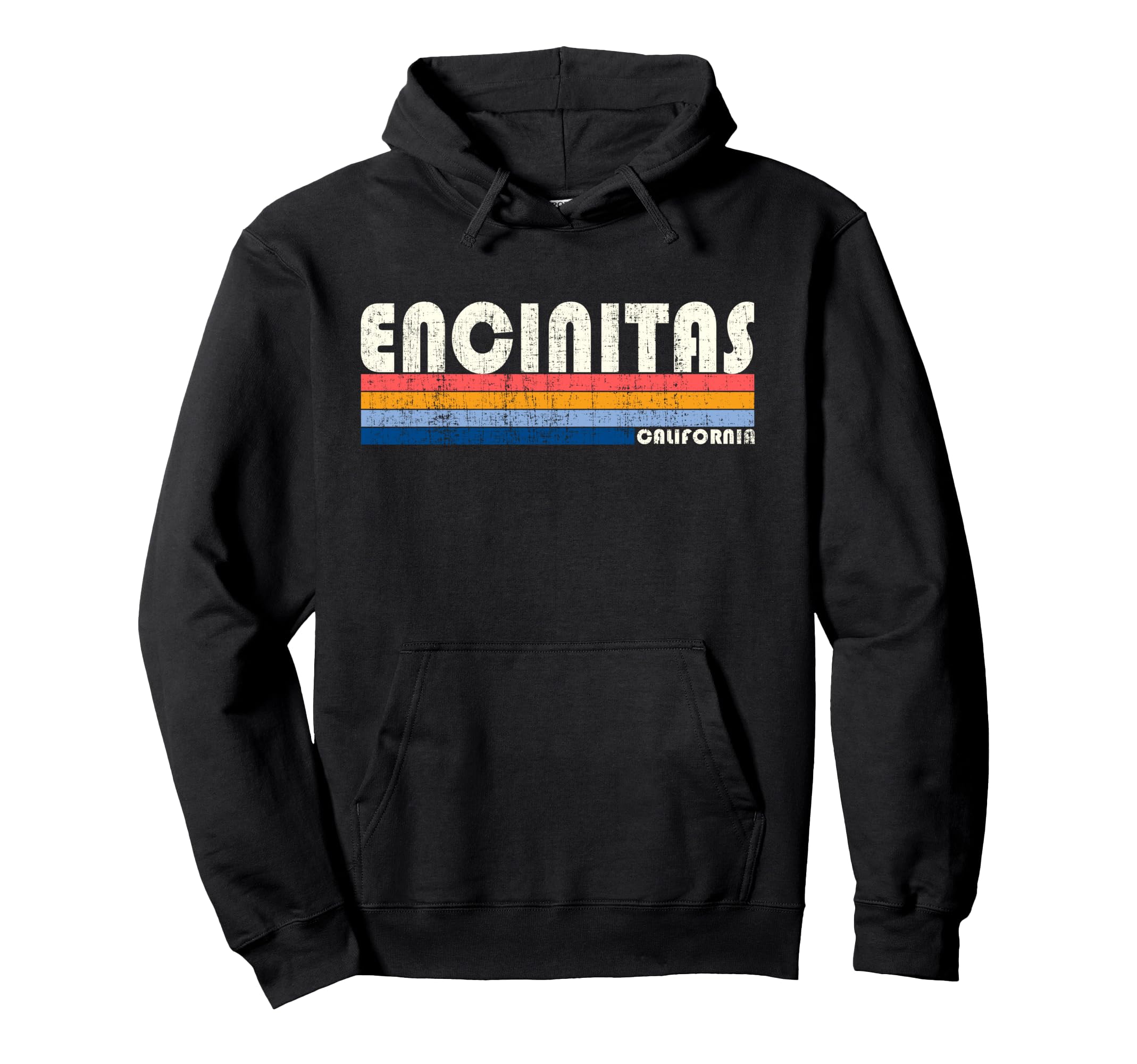 70S 80S Encinitas Ca Hoodie - Graphic Print for Adults - T-Shirt, Sweatshirt, Hoodie