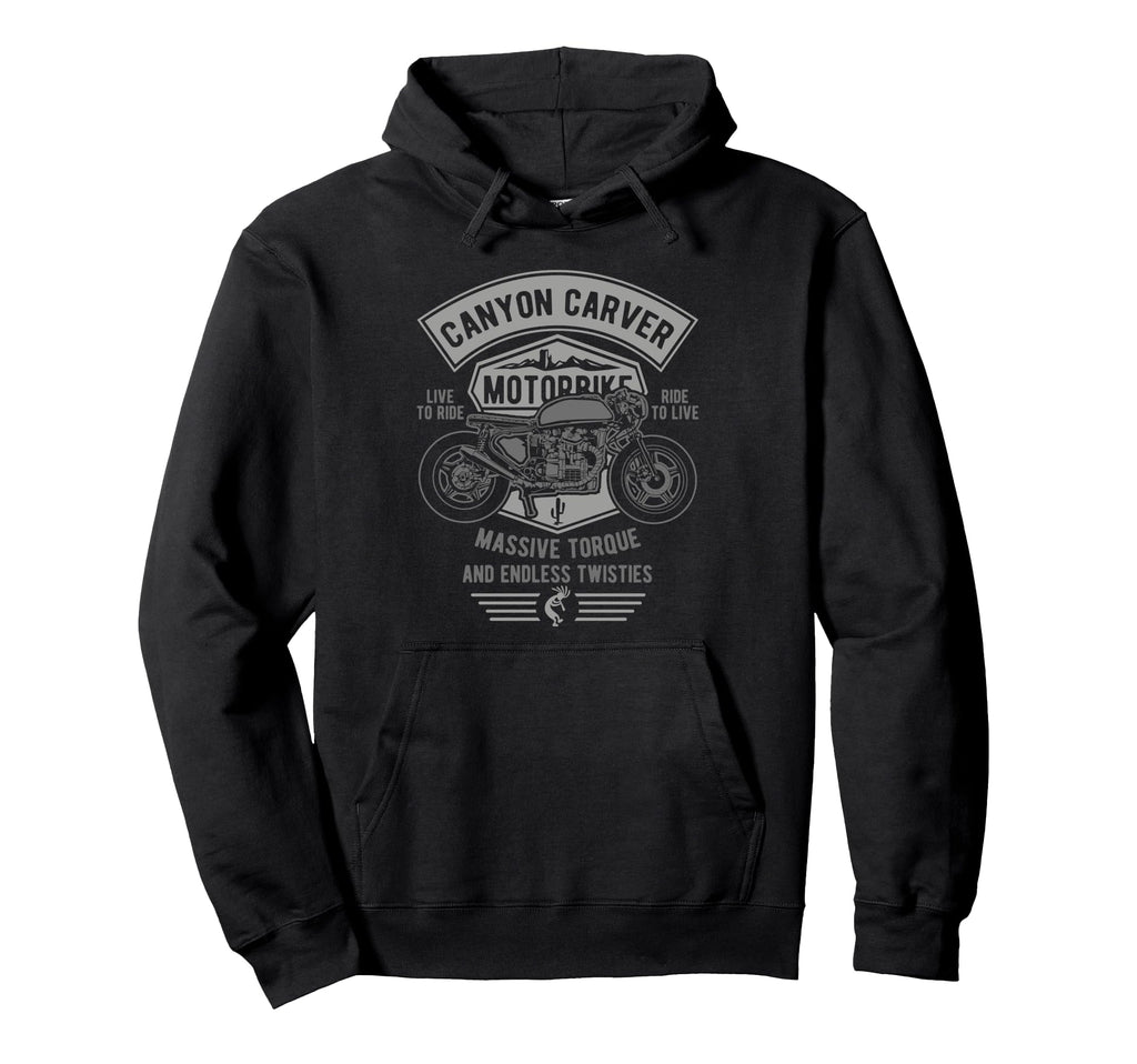 Canyon Carver Motorcycle Hoodie - Aesthetic Graphic for Adults - T-Shirt, Sweatshirt, Hoodie