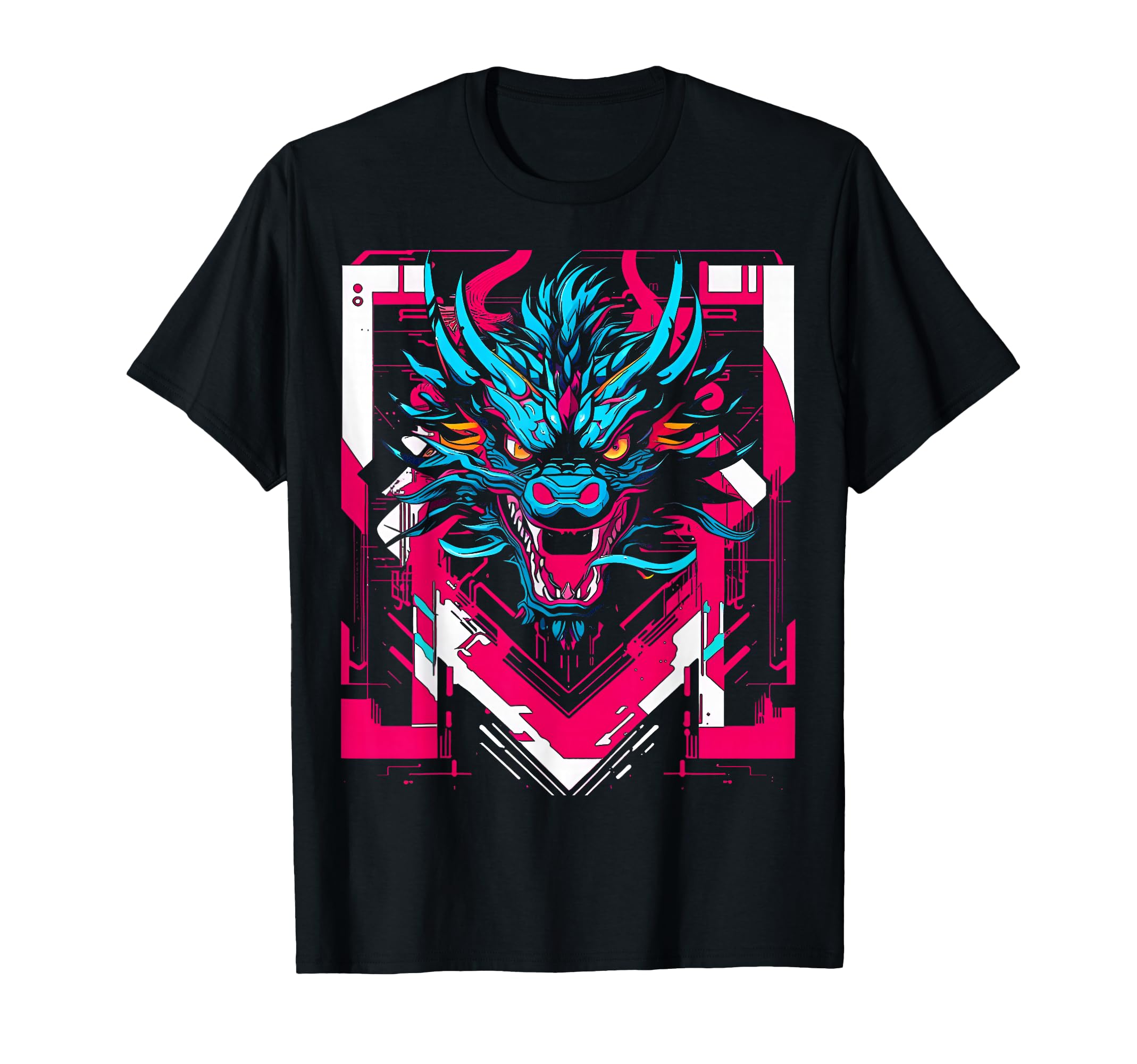 Cyberpunk Dragon Futuristic Anime T-Shirt - Fun Novelty Design for Adults - T-Shirt, Sweatshirt, Hoodie