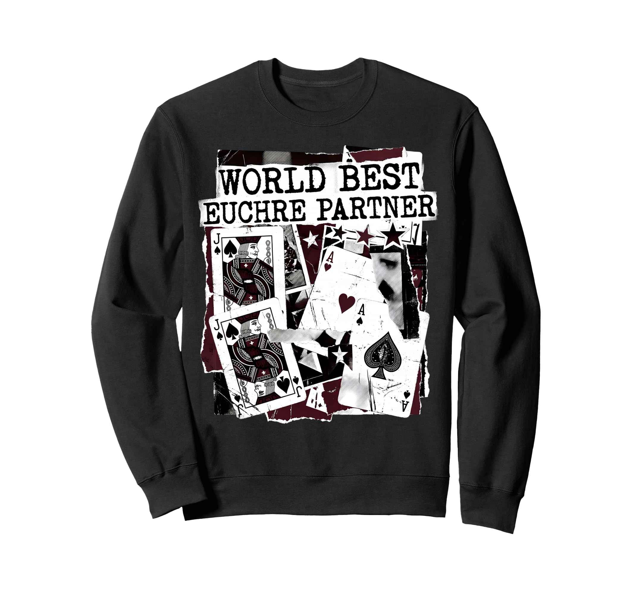 World Best Euchre Partner Punk Sweatshirt - Minimalist Print Men Women - T-Shirt, Sweatshirt, Hoodie
