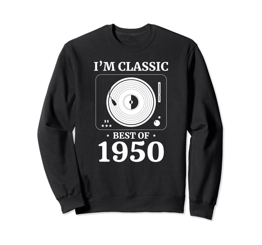 1950 Birthday Vinyl Lp Music Record Sweatshirt - Fun Novelty Design Unisex - T-Shirt, Sweatshirt, Hoodie