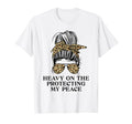 Heavy Protecting My Peace Leopard Messy T-Shirt - Minimalist Print Unisex - T-Shirt, Sweatshirt, Hoodie