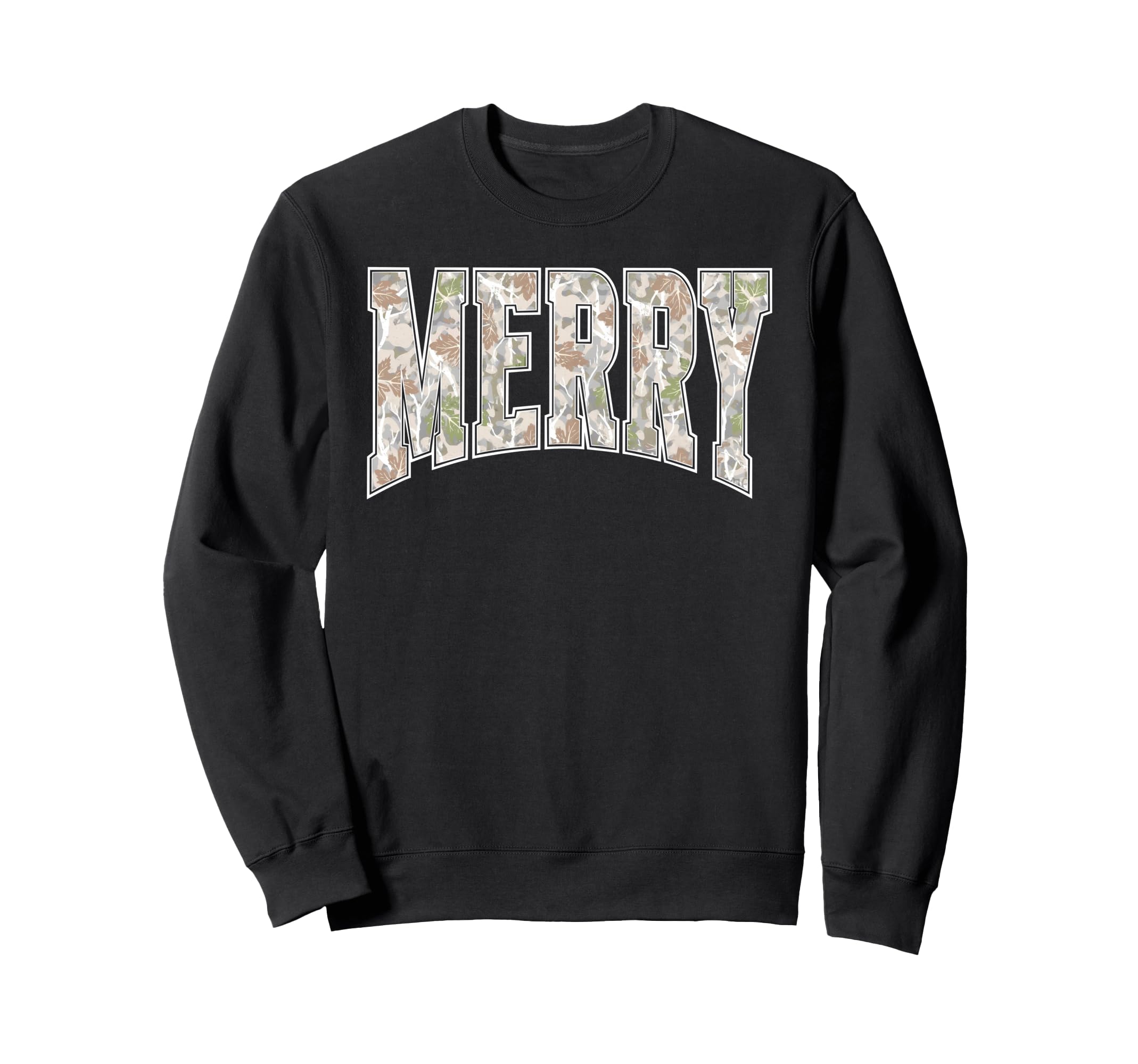 Merry Letter Font Minimal Holiday Sweatshirt - Trendy Graphic Unisex - T-Shirt, Sweatshirt, Hoodie