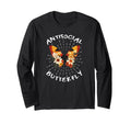 Antisocial Butterfly T-Shirt - Unique Graphic Men Women - T-Shirt, Sweatshirt, Hoodie