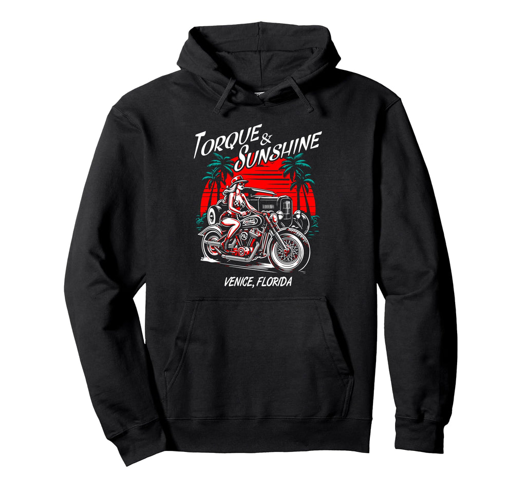 Venice Florida Motorcycle Hotrod Hoodie - Novelty Apparel Unisex - T-Shirt, Sweatshirt, Hoodie
