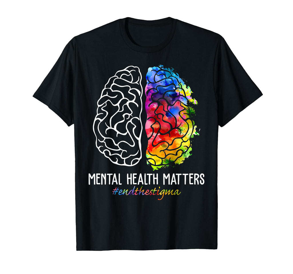 End Stigma Mental Health Matters Mental T-Shirt - Unique Graphic Men Women - T-Shirt, Sweatshirt, Hoodie