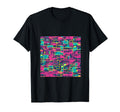 80S Wave Geometric Neon Artwork T-Shirt - Trendy Graphic for Adults - T-Shirt, Sweatshirt, Hoodie