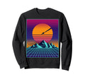 80S Vaporwave Outrun Sun 80 Aesthetic Sweatshirt - Custom Art Print Unisex - T-Shirt, Sweatshirt, Hoodie
