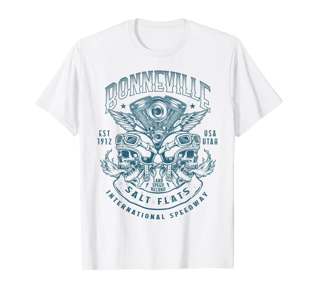 Bonneville Salt Flats Motorcycle T-Shirt - Fun Novelty Design Men Women - T-Shirt, Sweatshirt, Hoodie