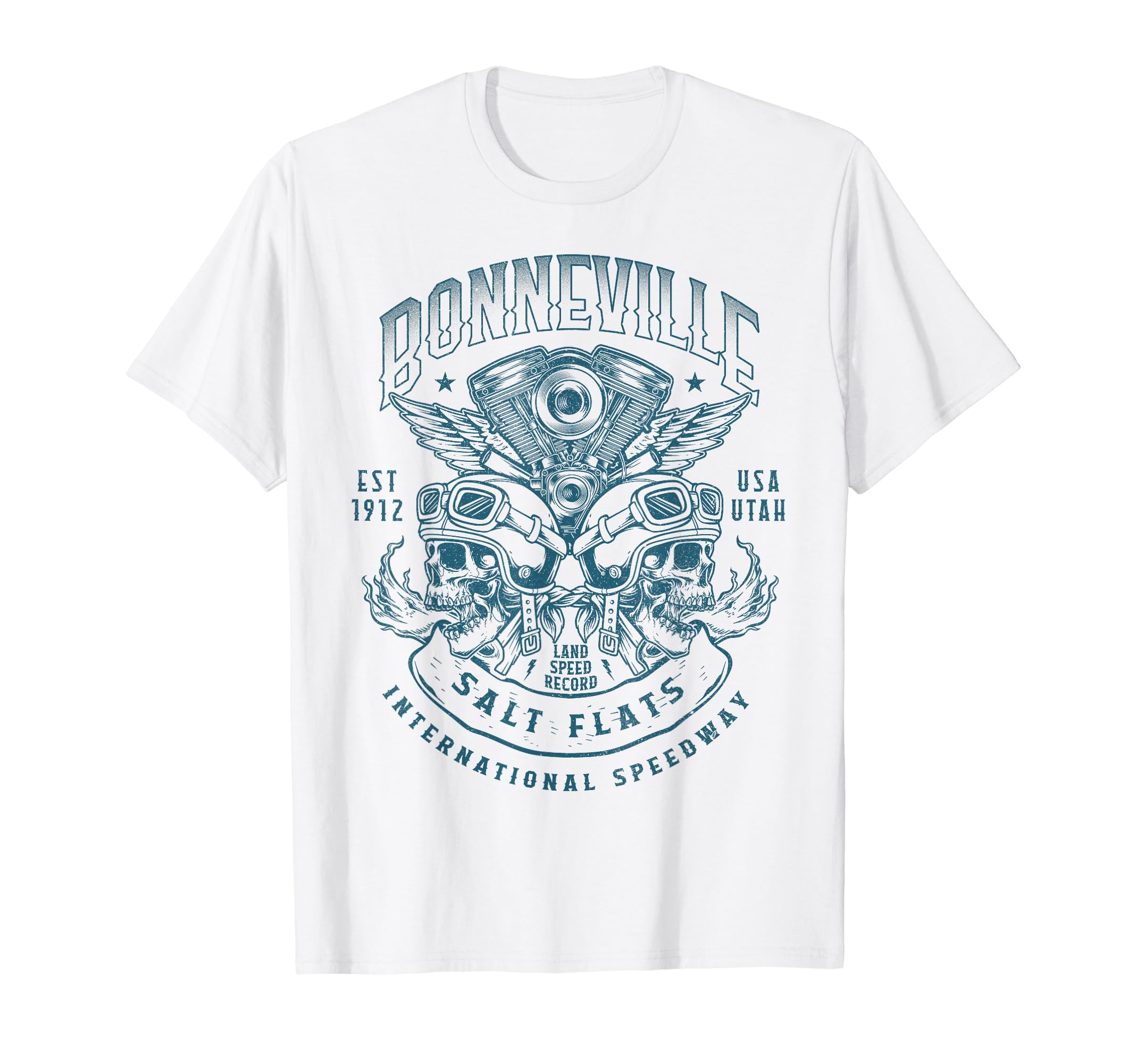 Bonneville Salt Flats Motorcycle T-Shirt - Fun Novelty Design Men Women - T-Shirt, Sweatshirt, Hoodie